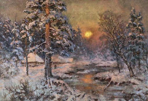 Юлий Юльевич Клевер - Зимний пейзаж, пейзаж - 170113
