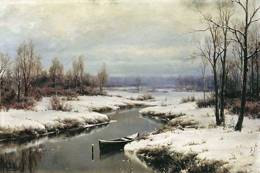 Иван Августович Вельц - Начало зимы, пейзаж - 170143
