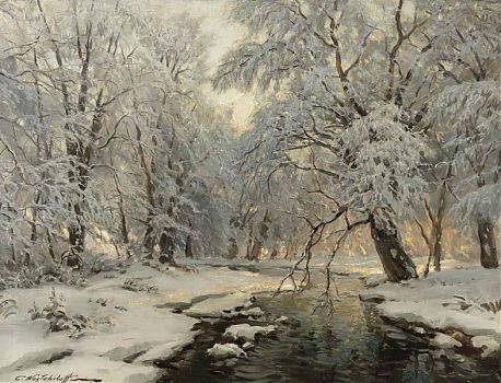 Константин Александрович Вещилов - Зима в лесу, пейзаж - 170153