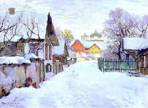 Константин Иванович Горбатов - Зима. Оттепель, пейзаж - 170184