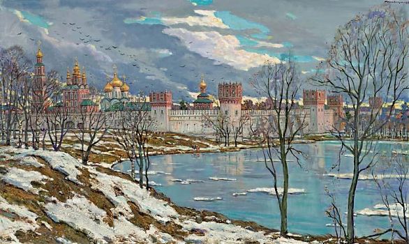 Илья Сергеевич Глазунов - Новодевичий монастырь, пейзаж - 170193