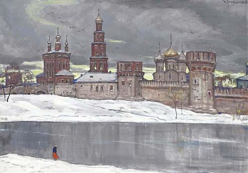 Илья Сергеевич Глазунов - Суздаль зимой, пейзаж - 170195