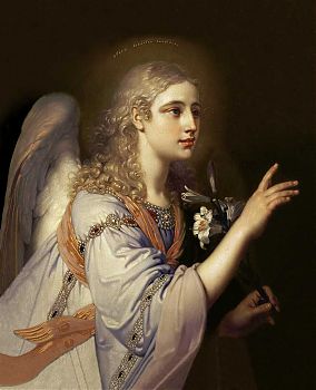 Икона Архангела Гавриила, святого Архистратига, 04009 - Купить полиграфическую икону на холсте