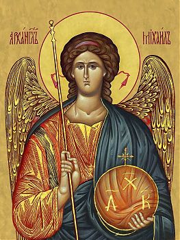 Икона Архангела Михаила, святого Архистратига, 04014 - Купить полиграфическую икону на холсте
