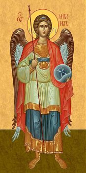 Икона Архангела Михаила, святого Архистратига, 04А18 - Купить полиграфическую икону на холсте