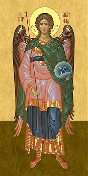 Икона Архангела Гавриила, святого Архистратига, 04А7 - Купить полиграфическую икону на холсте