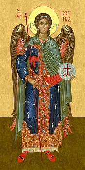 Икона Архангела Гавриила, святого Архистратига, 04А8 - Купить полиграфическую икону на холсте