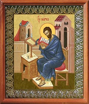 Икона Марка апостола и евангелиста в киоте | Размер 13х16 см | 42003-8 (09М5)