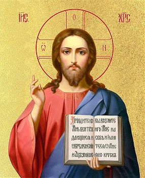 Икона Спасителя и Господа Иисуса Христа с золочением поталью, 01004-УЛ