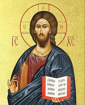 Икона Спасителя и Господа Иисуса Христа с золочением поталью, 02017-УЛ