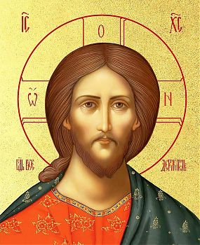 Икона Спасителя и Господа Иисуса Христа с золочением поталью, 02С6-УЛ