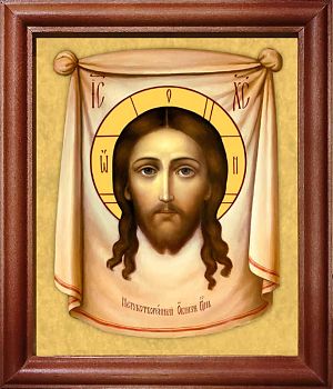 Икона Христа Спас Нерукотворный в киоте | Размер 13х16 см | 42003-22 (02007)