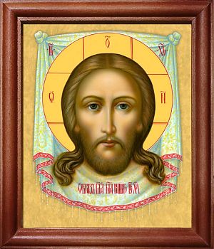 Икона Христа Спас Нерукотворный в киоте | Размер 13х16 см | 42003-22 (02С2)