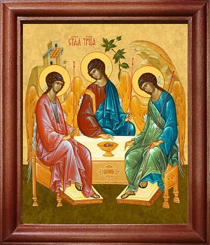 Икона Троица Ветхозаветная в киоте | Размер 13х16 см | 42003-22 (02Т1)