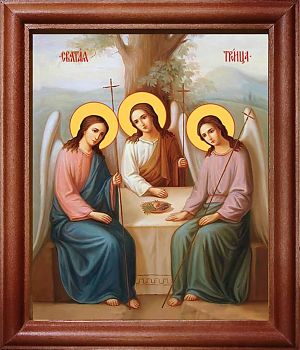 Икона Пресвятой Троицы в киоте | Размер 13х16 см | 42003-22 (02Т2)