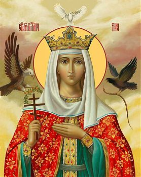 Икона святой Ирины Македонской, великомученицы, 10И1 - Купить полиграфическую икону на холсте