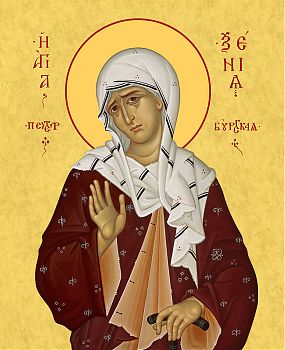 Икона святой Ксении Петербуржской, блаженной, Христа ради юродивой, 10К1 - Купить полиграфическую икону на холсте