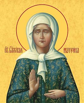 Икона святой Матроны Московской, блаженной, 10М9 - Купить полиграфическую икону на холсте