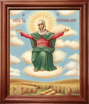 Икона Богоматери Спорительница хлебов в киоте | Размер 13х16 см | 42003-22 (03С1)