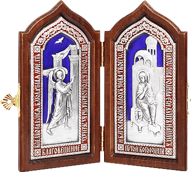 Купить православную икону - Складень - Благовещение Пресвятой Богородицы, А131-3