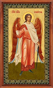 Икона ростовая Ангела Хранителя в киоте | Размер 10х20 см | 42202-8 (04А2)