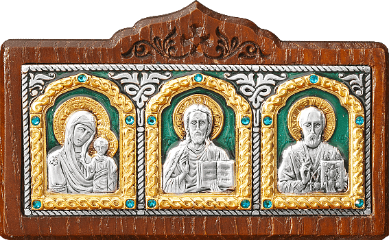 Купить православную икону - Тройник в машину, А45-7