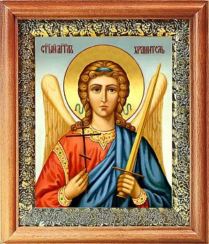 Икона Ангела Хранителя в киоте | Размер 13х16 см | 40200-8 (04006)
