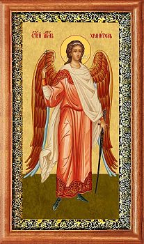 Икона ростовая Ангела Хранителя в киоте | Размер 10х20 см | 40202-8 (04А2)