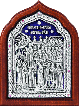 Купить православную икону - Икона Божией Матери "Покров Пресвятой Богородицы", А105-3