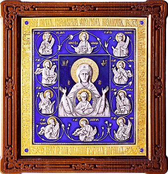 Купить православную икону - Икона Божией Матери "Знамение. Курская Коренная", А121-7