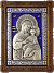 Икона Божией Матери "Урюпинская", синяя эмаль