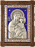 Икона Божией Матери "Урюпинская", красно-синяя эмаль