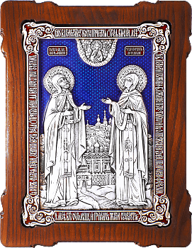 Купить православную икону - Петр и Феврония, свв. прпп. кнн., А120-3