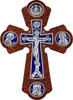 Крест настенный с круглыми вставками, 17142-1