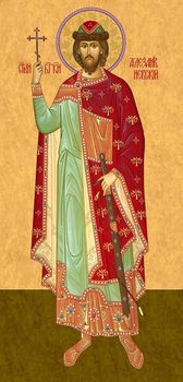 Александр Невский святой князь | Купить храмовую икону для местного ряда иконостаса. Позиция 8
