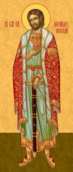 Александр Невский, святой благоверный князь - храмовая икона для иконостаса. Позиция 7