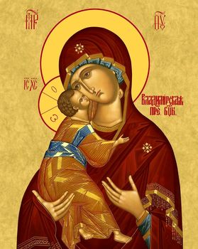 Икона Божией Матери "Владимирская" | Купить икону для местного чина иконостаса. Позиция 65