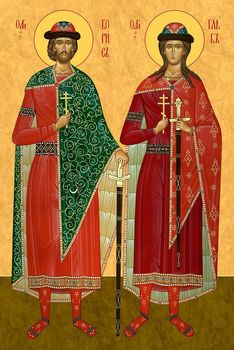 Борис и Глеб, святые князья - храмовая икона для иконостаса. Позиция 83