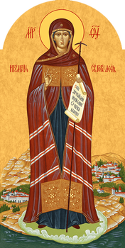 Икона Божией Матери "Игумения св. горы Афон" - храмовая икона для иконостаса