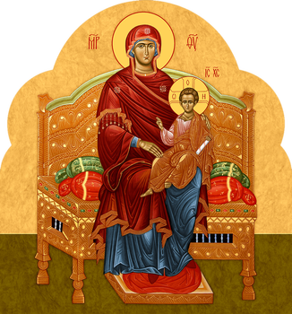 Божия Матерь на троне - храмовая икона для иконостаса