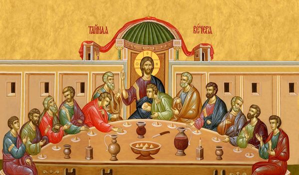 Евхаристия. Тайная вечеря - храмовая икона для иконостаса. Позиция 149