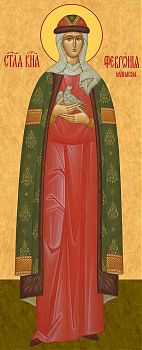 Феврония Муромская, святая преподобная княгиня - храмовая икона для иконостаса. Позиция 372