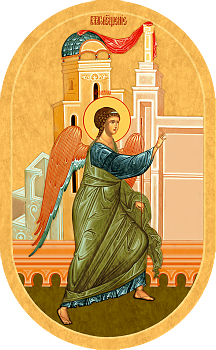 Архангел Гавриил, святой Архистратиг. Благовещение - храмовая икона для иконостаса. Позиция 31
