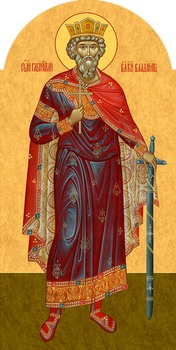 Равноапостольный князь Владимир | Купить арочную икону для местного чина иконостаса. Позиция 101