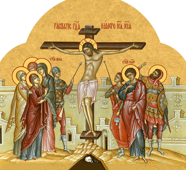 Распятие Господа Иисуса Христа - храмовая икона для иконостаса