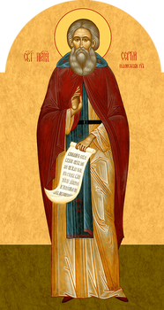 Преподобный Сергий Радонежский | Печать арочной иконы для местного чина иконостаса. Позиция 315