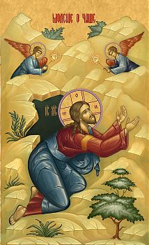 Икона Спасителя "Моление о чаше" - храмовая икона для иконостаса. Позиция 342