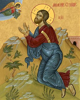 Икона Спасителя "Моление о чаше" - храмовая икона для иконостаса. Позиция 341