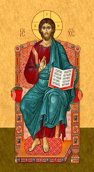 Спаситель на троне - храмовая икона для иконостаса