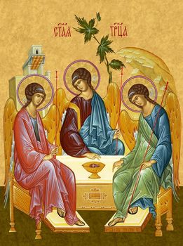 Святая Троица - храмовая икона для иконостаса